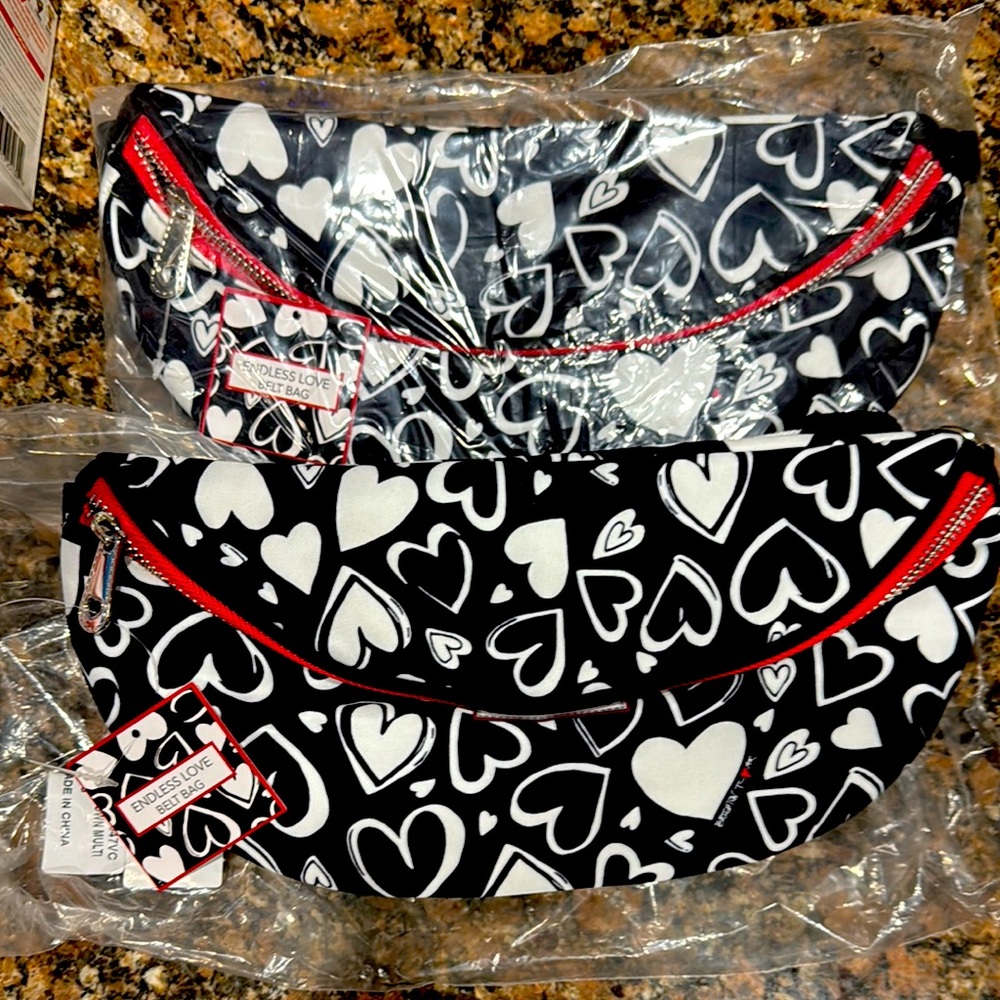 Brighton endless love belt bag with love on it and many hearts